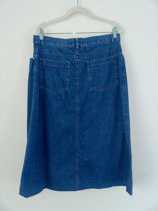Vintage Long Denim Skirt