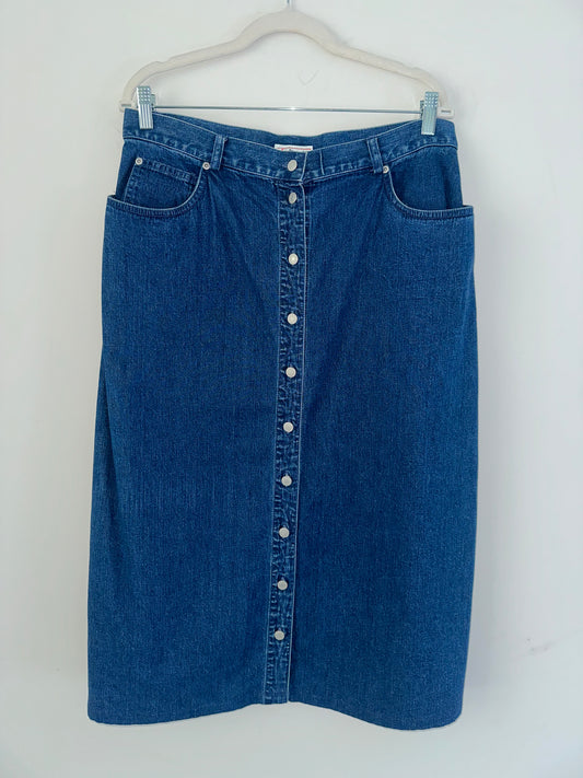 Vintage Long Denim Skirt