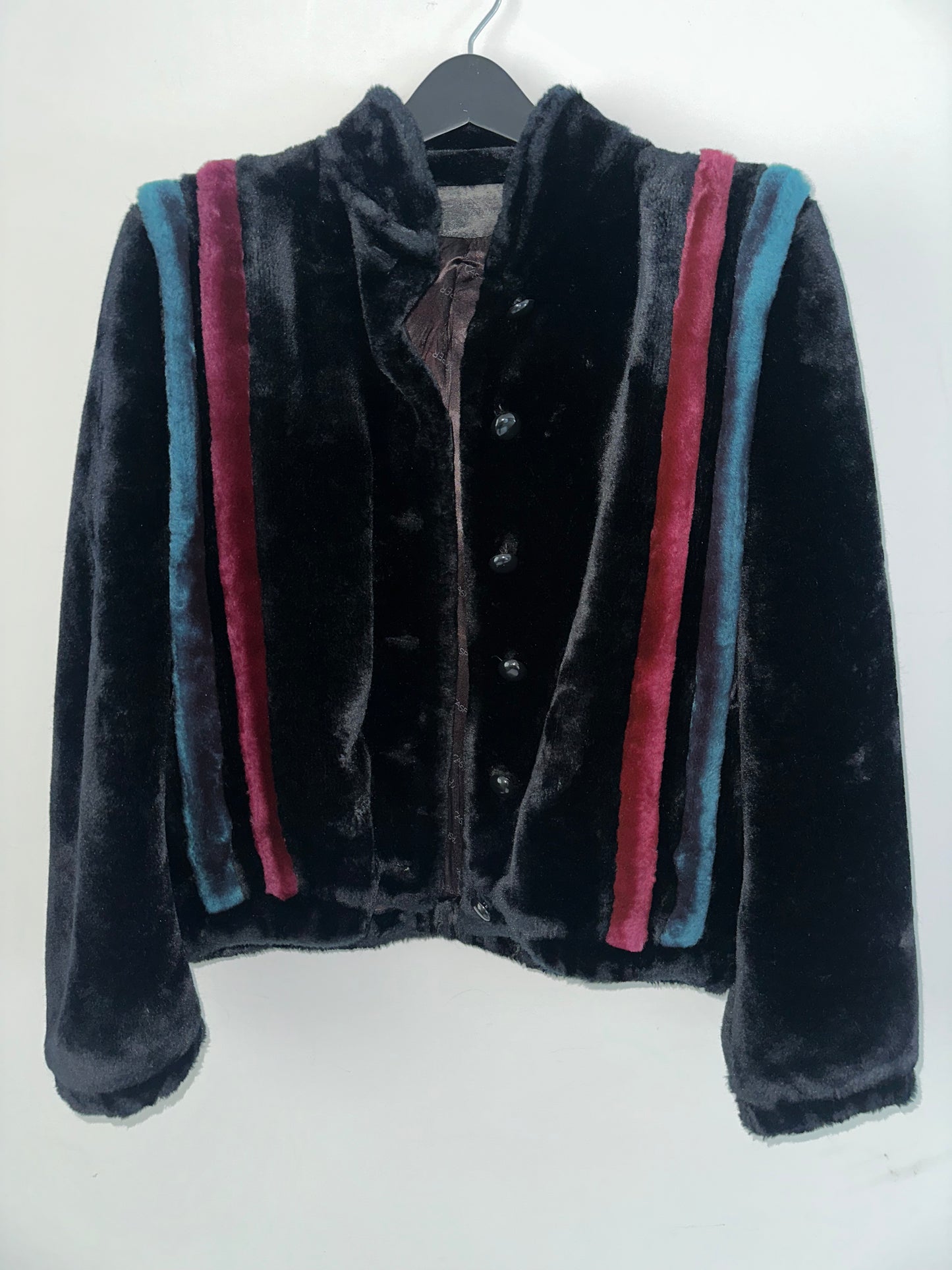 Vintage Faux Fur Bomber Jacket