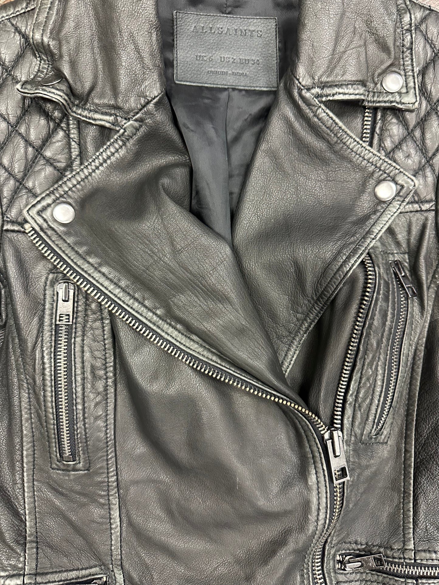All Saints Leather Moto Jacket