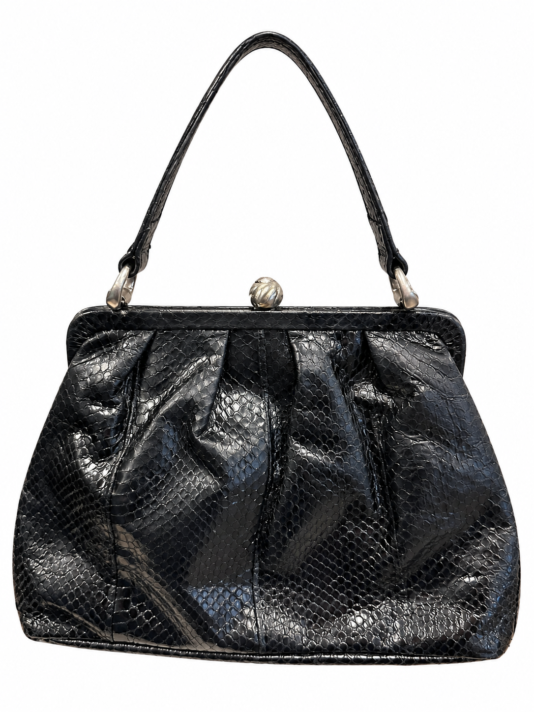 Vintage Snakeskin Leather Handbag