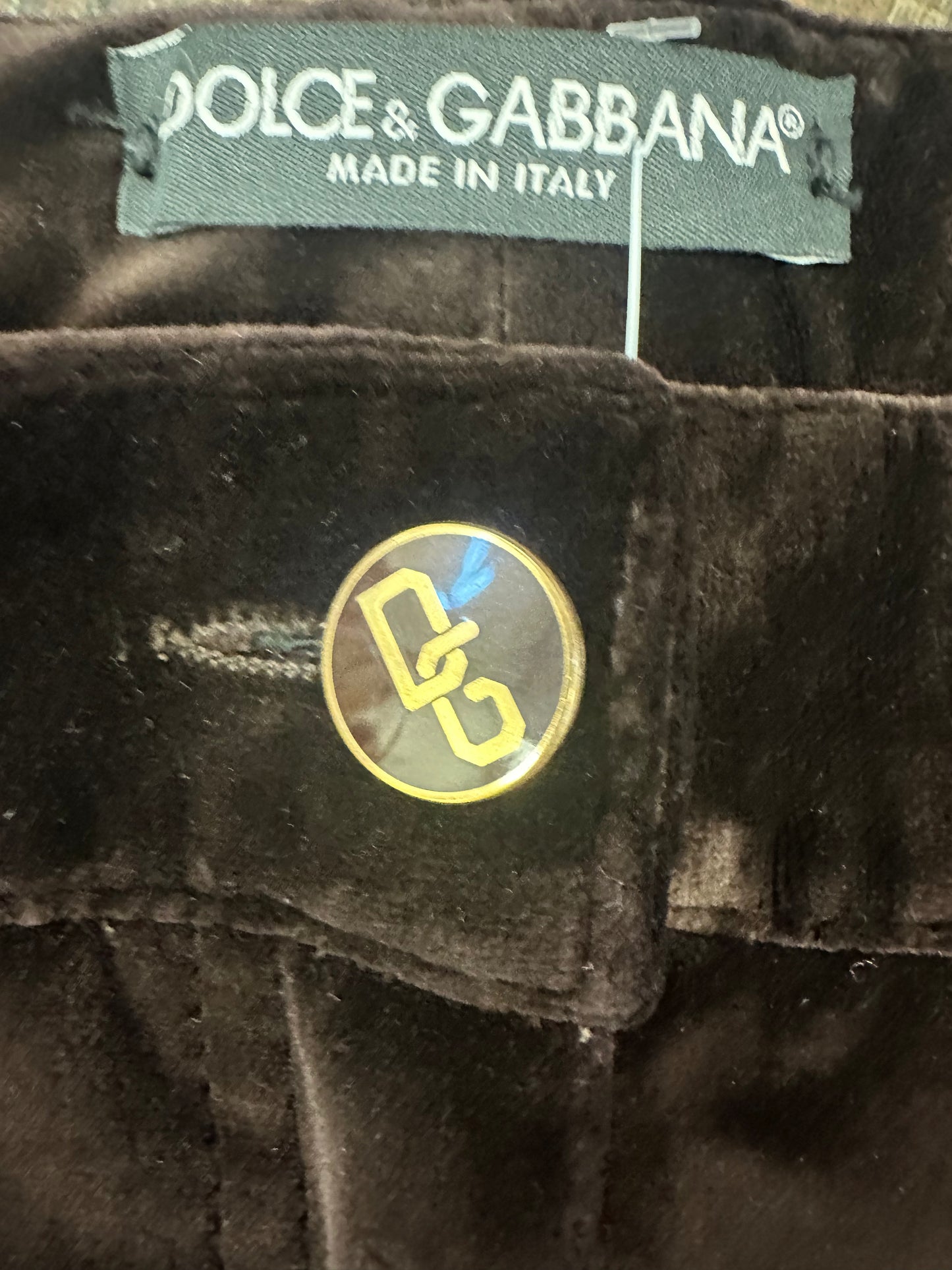 Vintage 2000s Dolce & Gabbana Velvet Pants