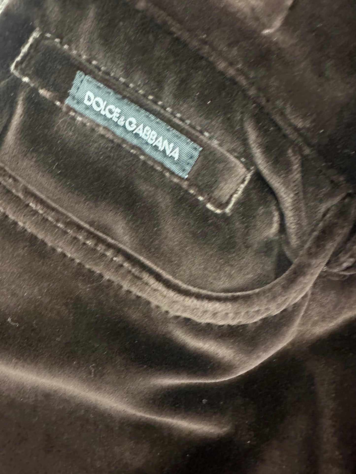 Vintage 2000s Dolce & Gabbana Velvet Pants