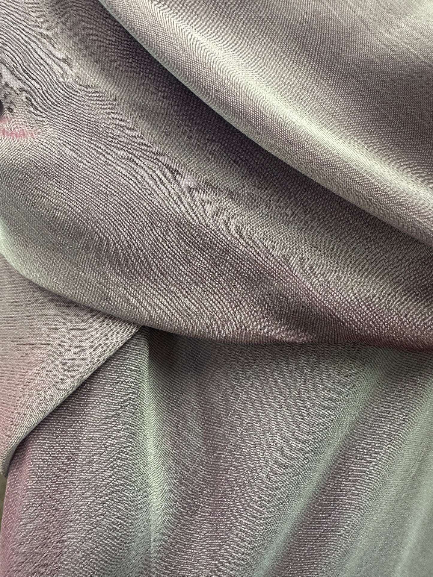 Vintage 90s Cache Iridescent Lavender Drapped Maxi Dress