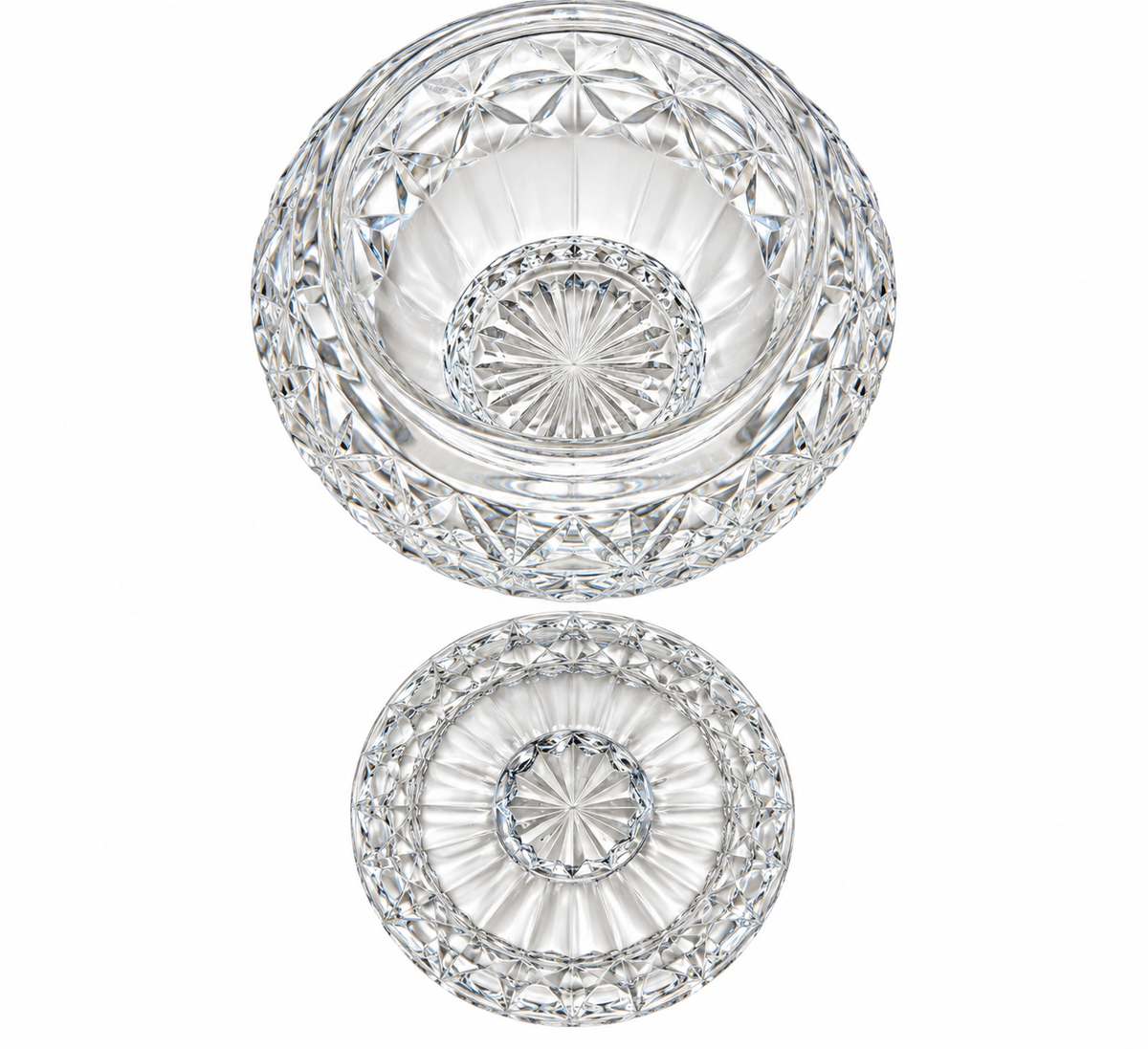 Vintage Crystal Candy Dish with Lid