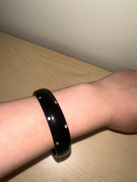Black Rhinestone Bangle