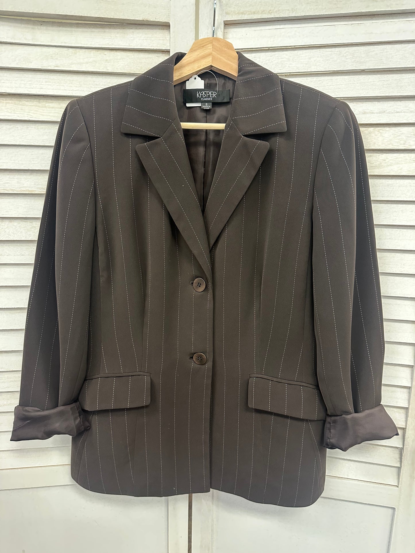 Vintage Brown Pinstripe Blazer