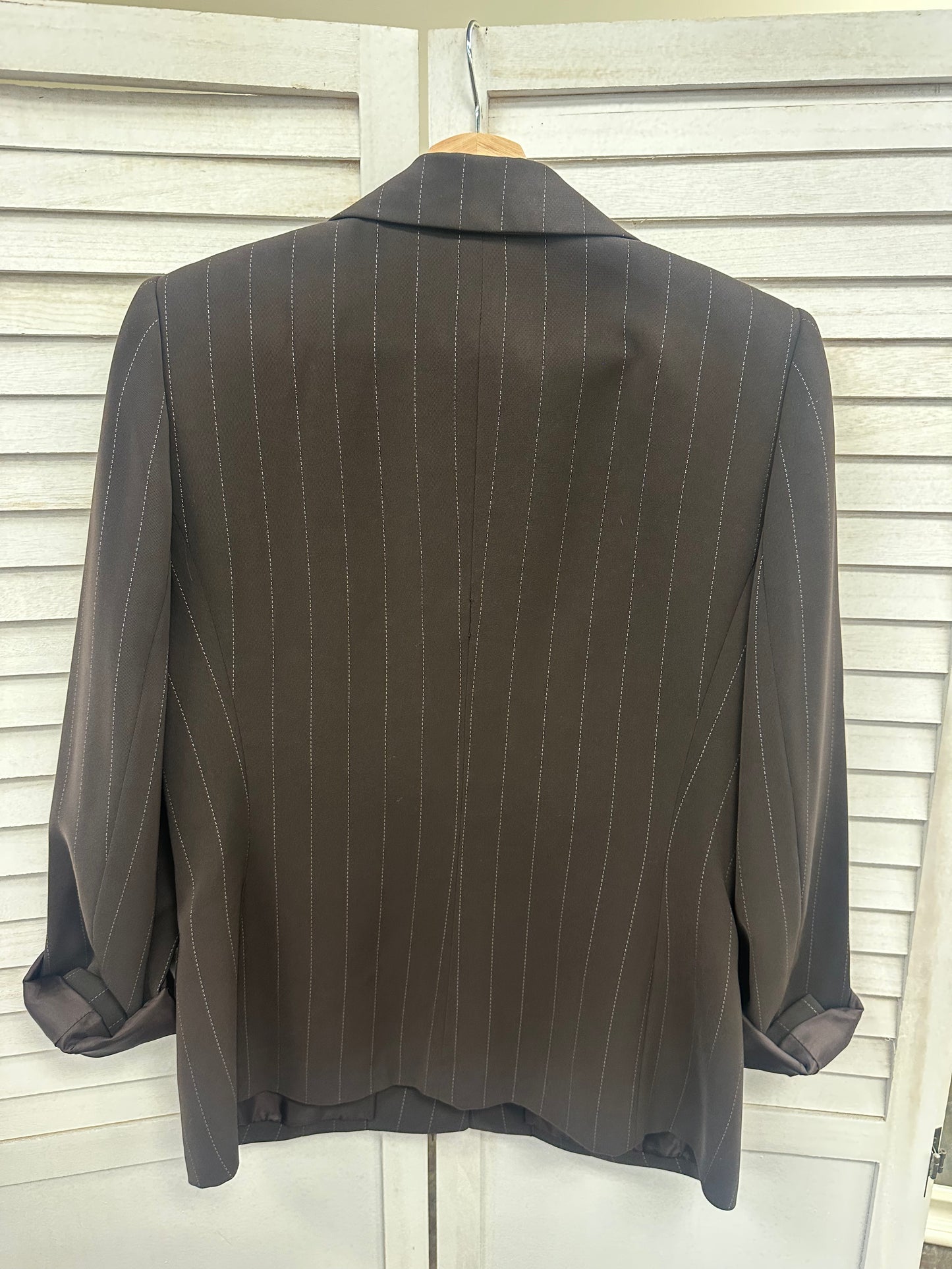 Vintage Brown Pinstripe Blazer