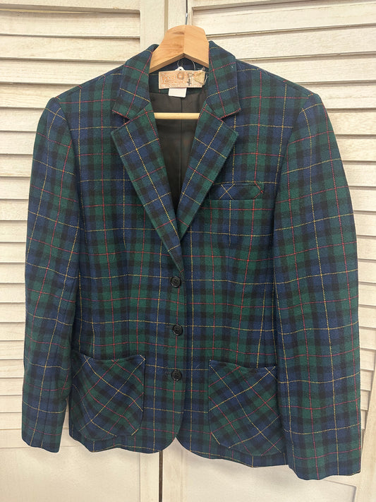 Vintage Plaid Pendleton Blazer