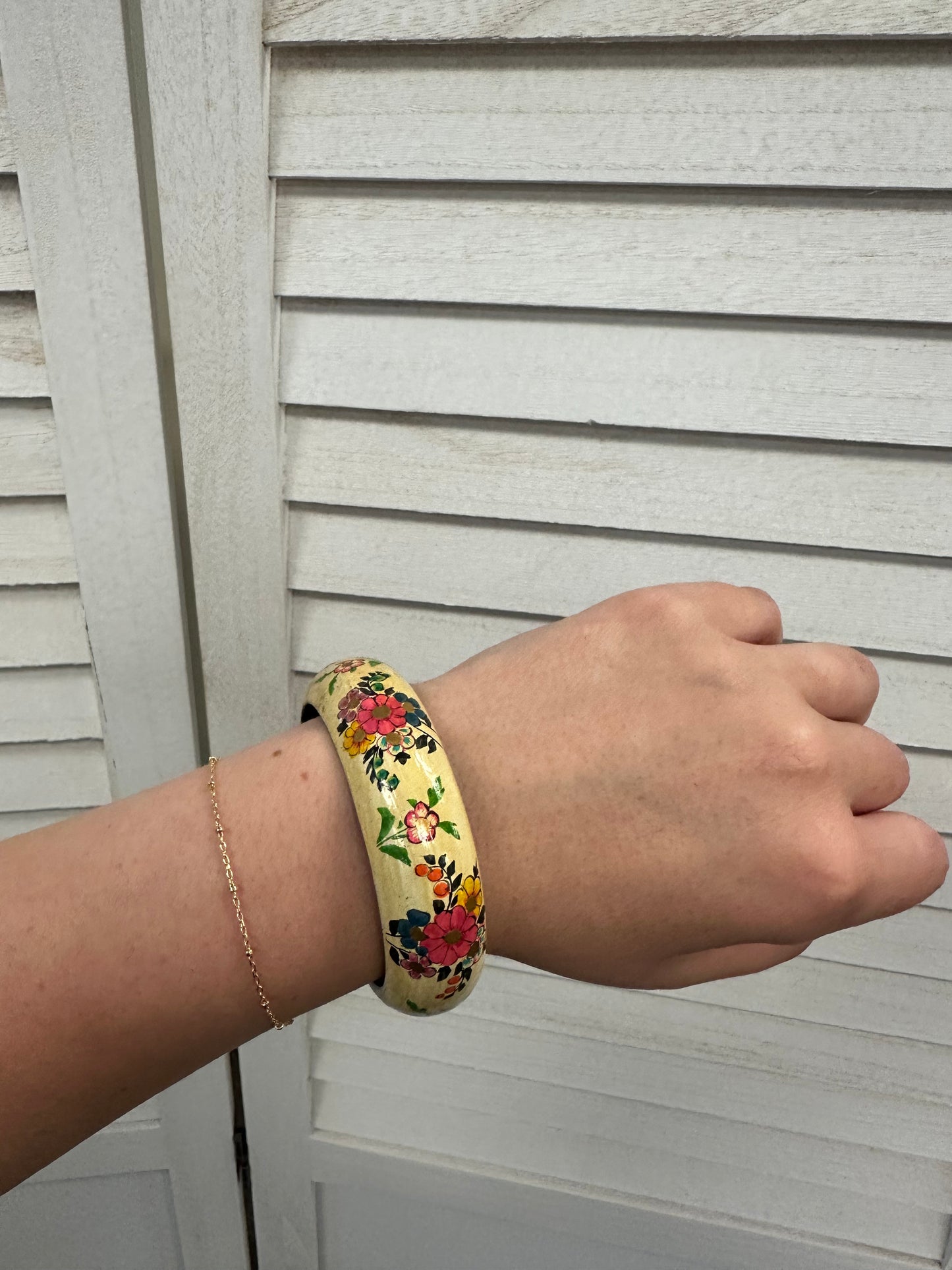 Hand Painted Wooden Bangle