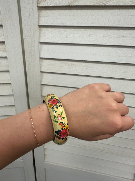 Hand Painted Wooden Bangle