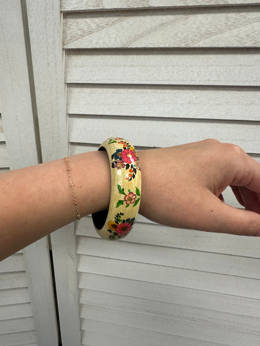 Hand Painted Wooden Bangle