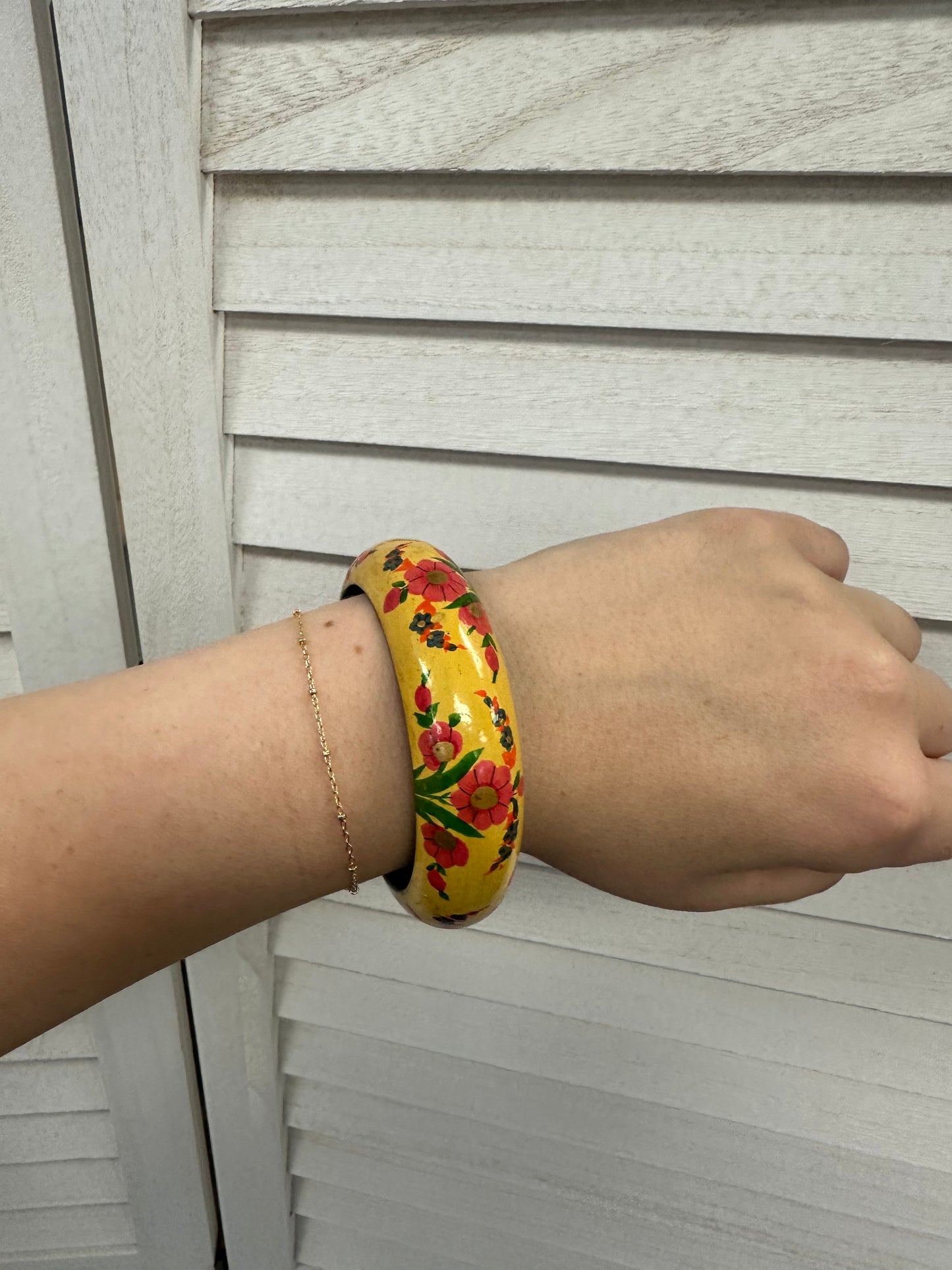 Hand Painted Wooden Bangle