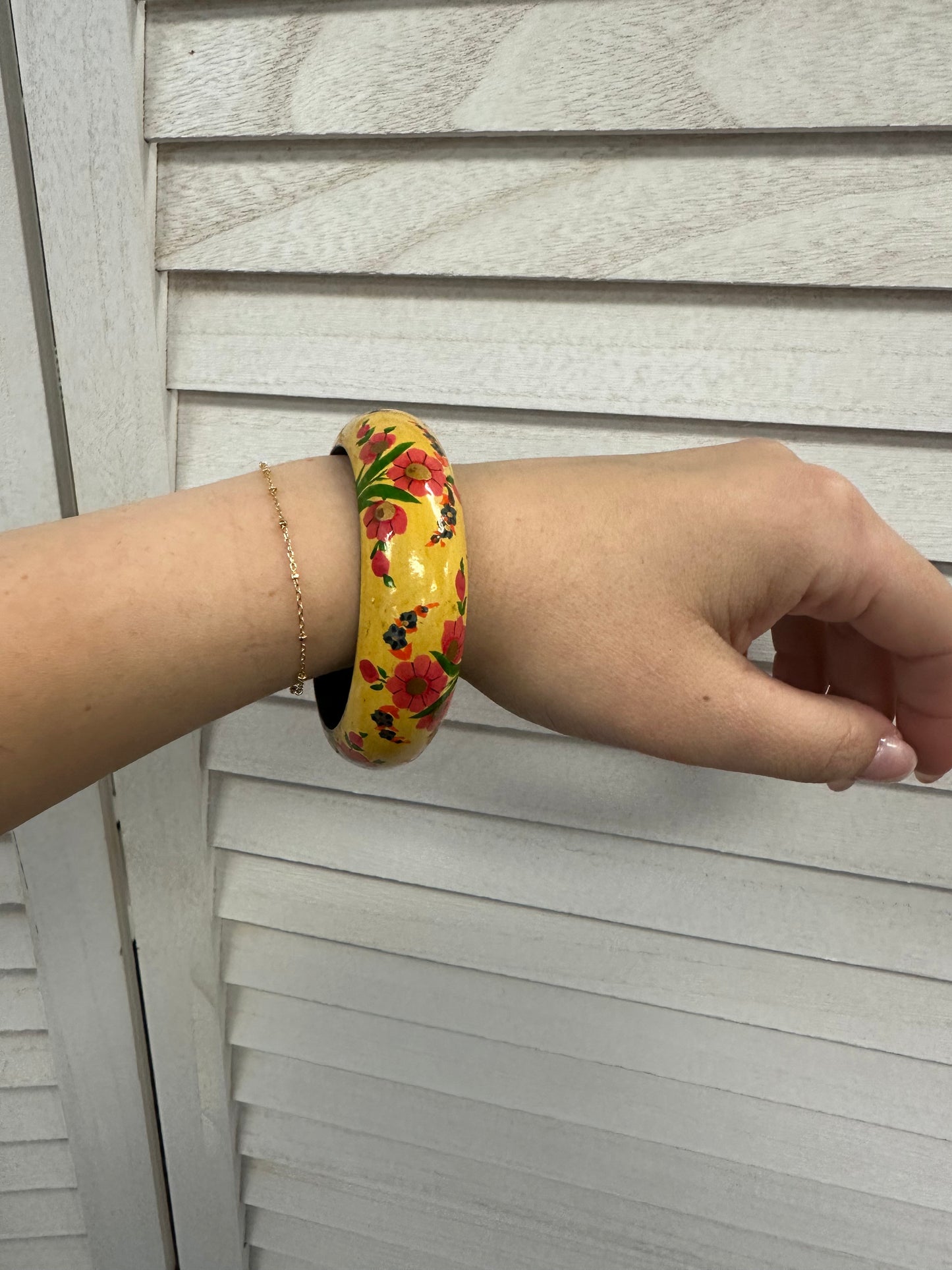 Hand Painted Wooden Bangle