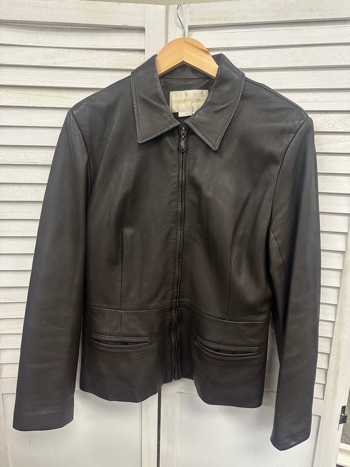 Vintage Dark Brown Leather Jacket