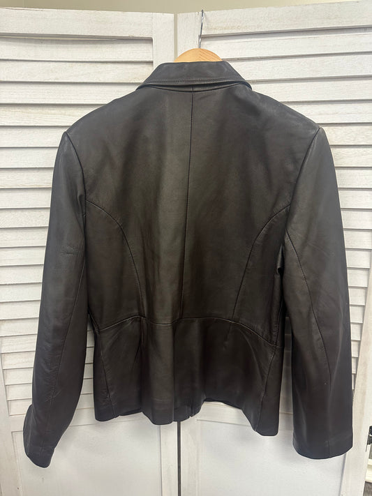 Vintage Dark Brown Leather Jacket