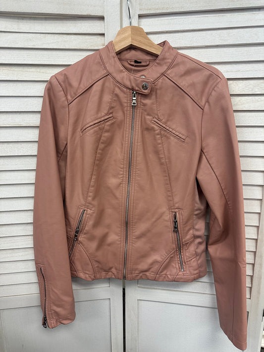 Vintage Pink Guess Leather Jacket
