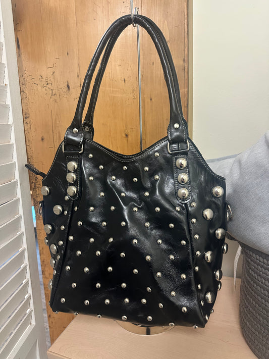 Leather Studded Tote