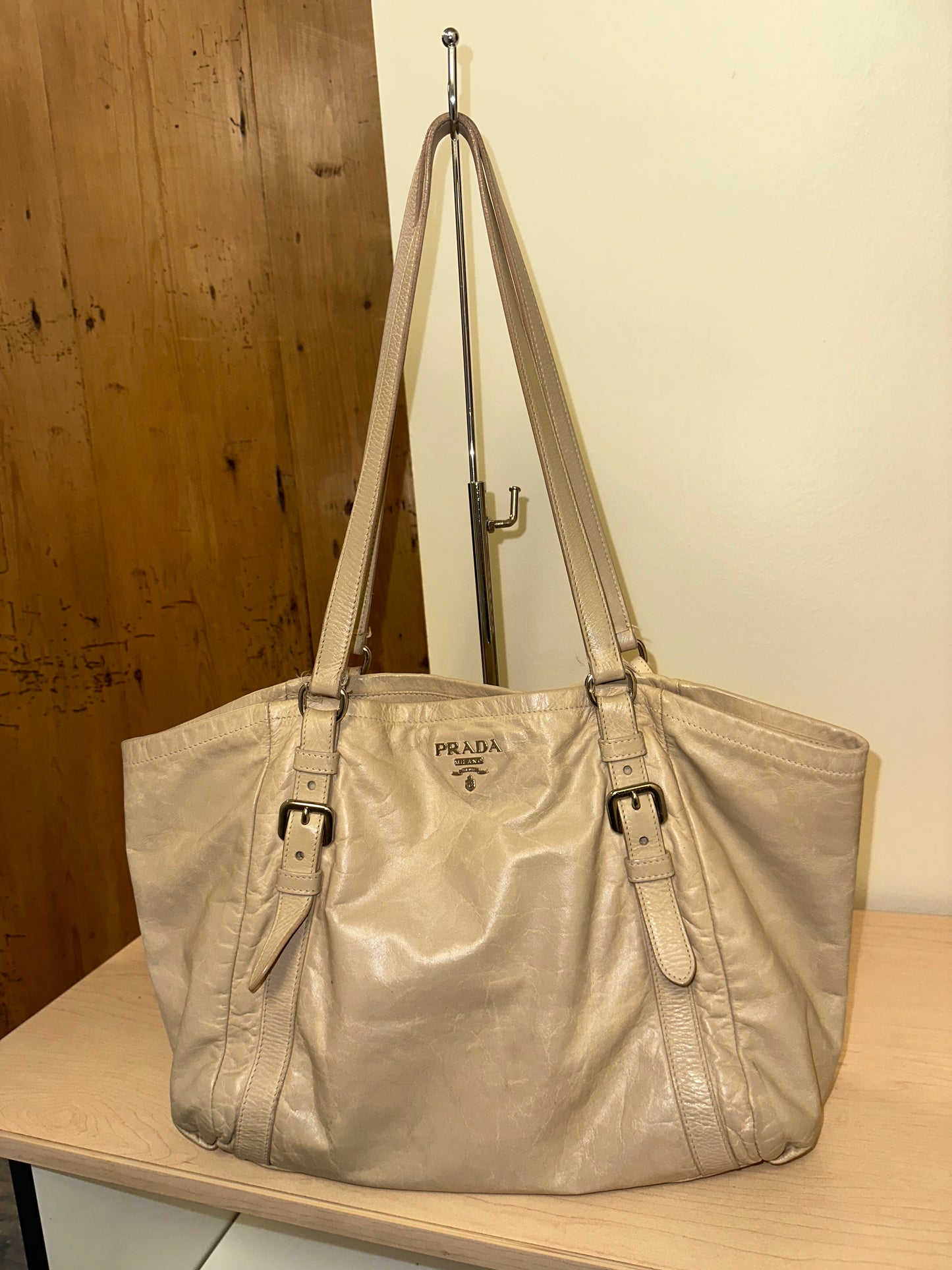 Vintage Leather Prada Tote