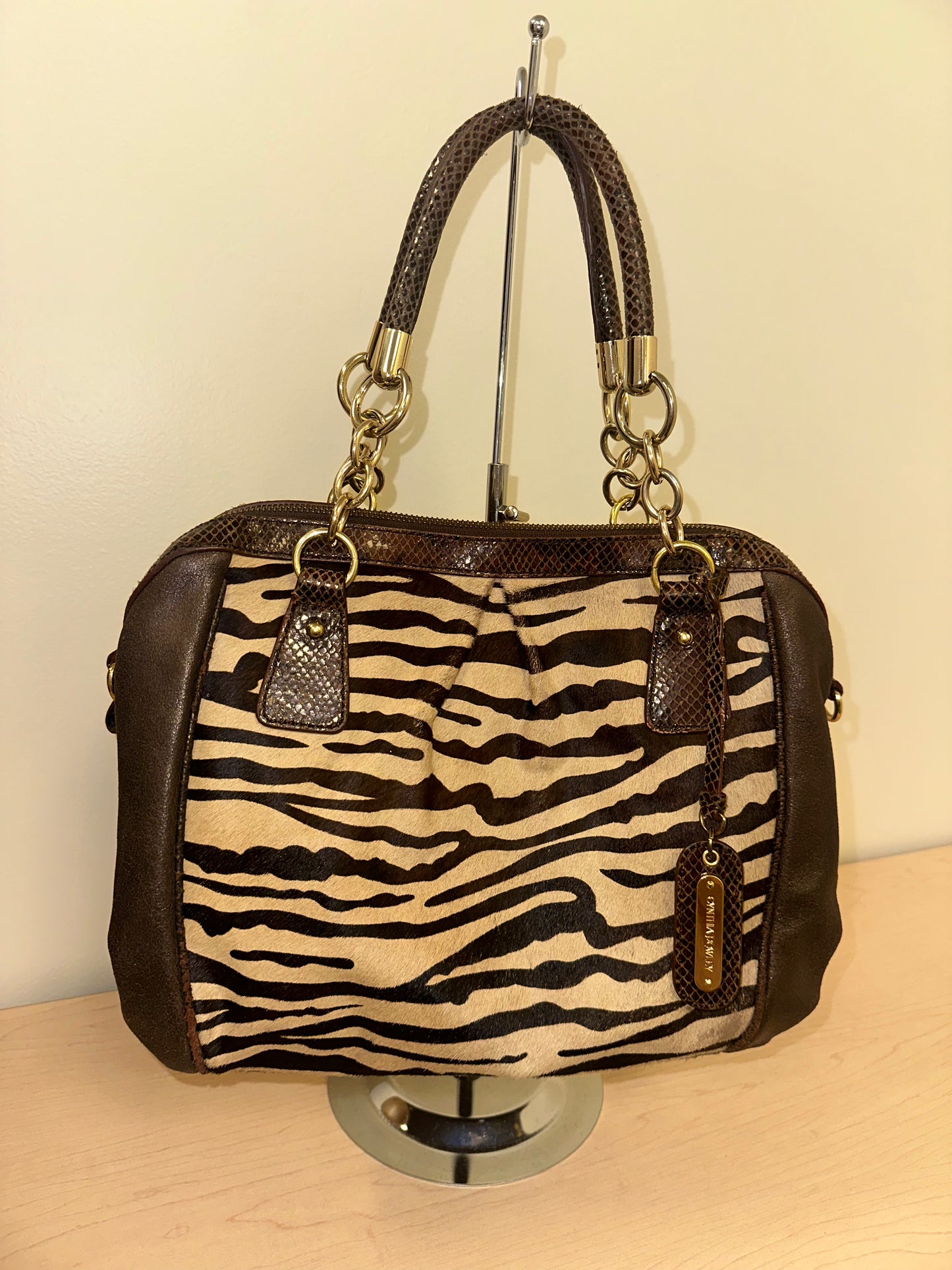 Vintage Ponyhair Zebra Purse