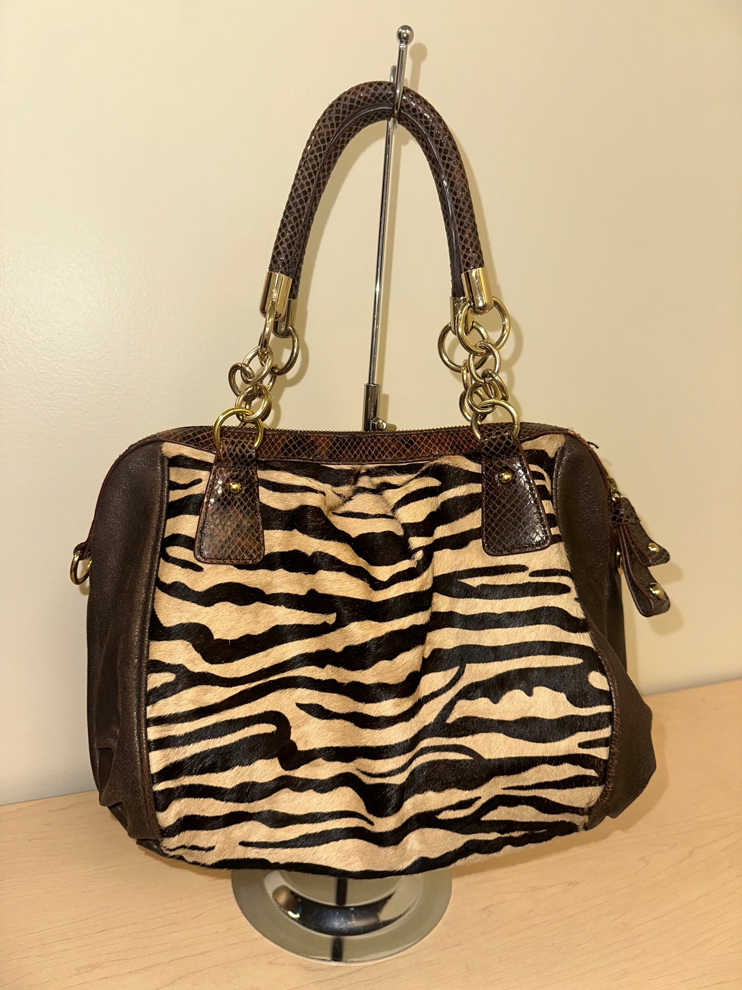 Vintage Ponyhair Zebra Purse
