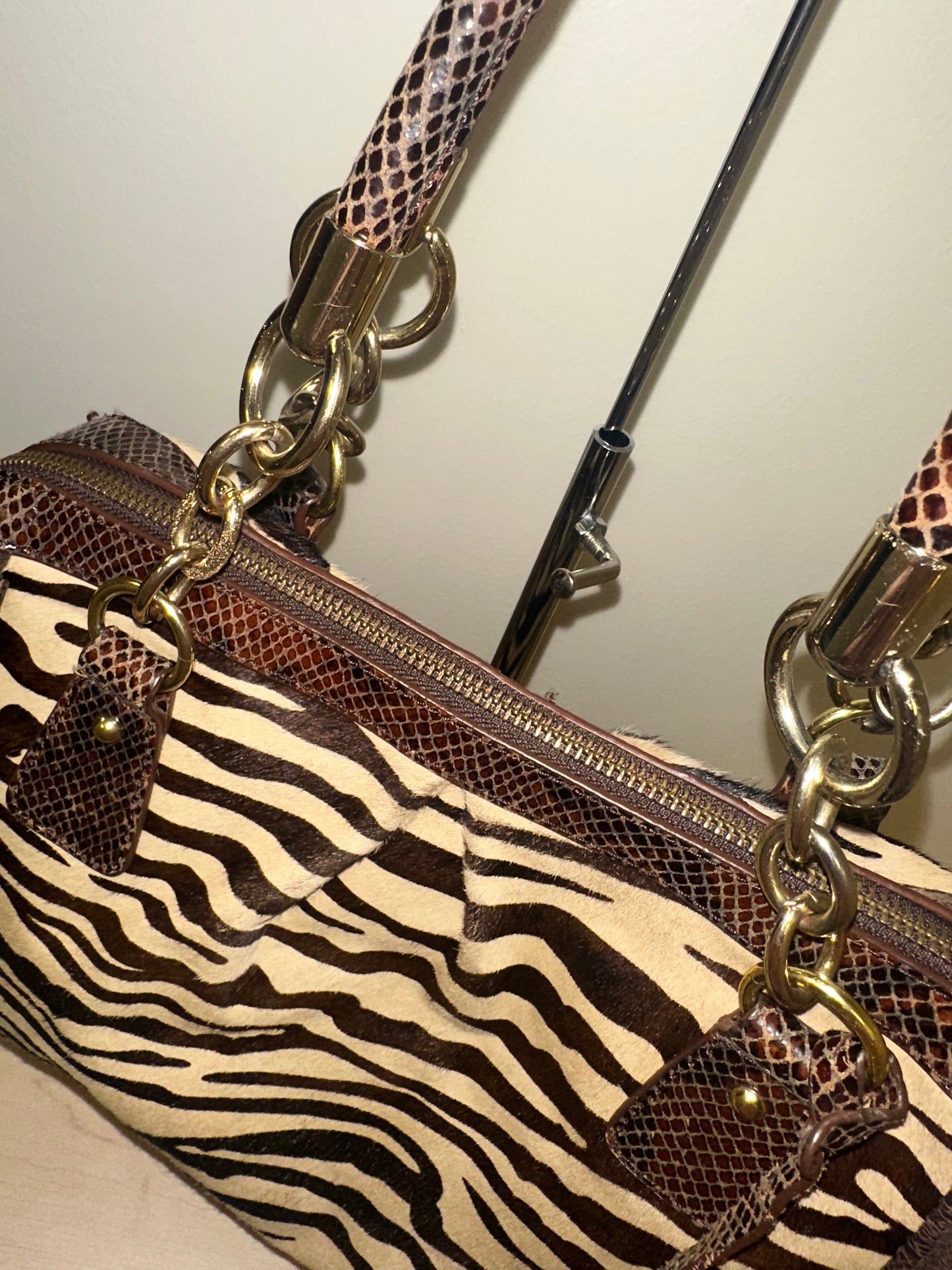 Vintage Ponyhair Zebra Purse