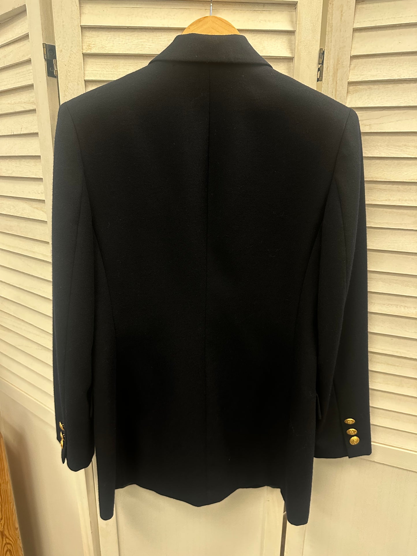 Vintage Wool Navy Blue Blazer