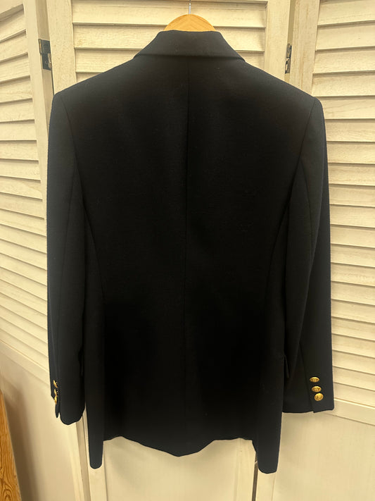 Vintage Wool Navy Blue Blazer