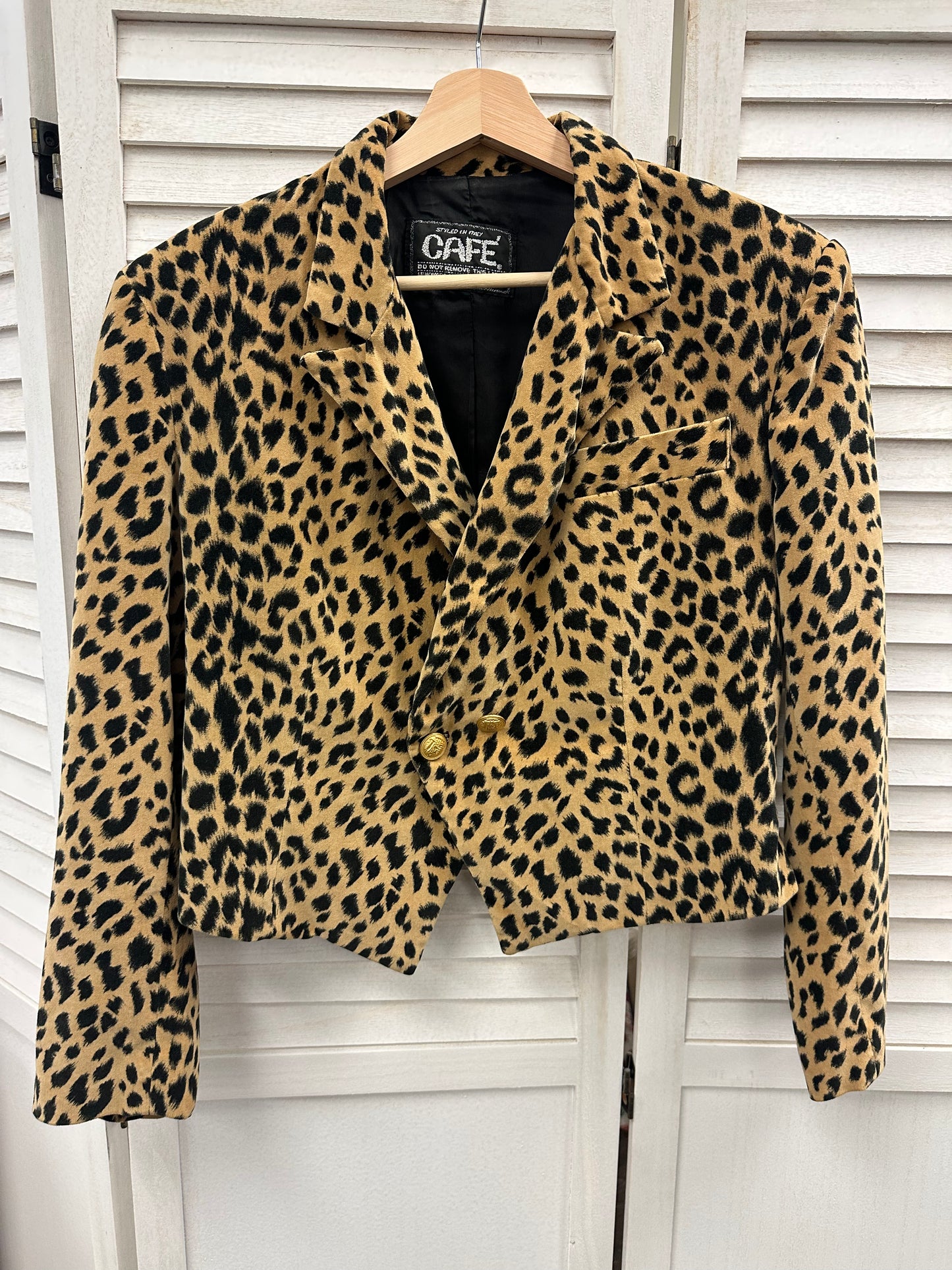 Vintage Italian Leopard Blazer