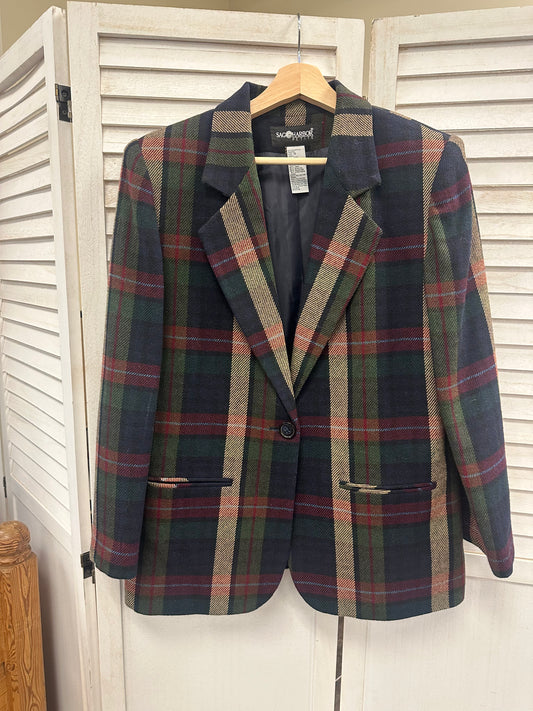 Vintage Plaid Blazer