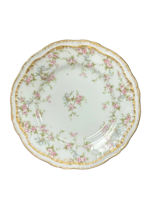 Vintage Limoges Pink Floral Small Dish