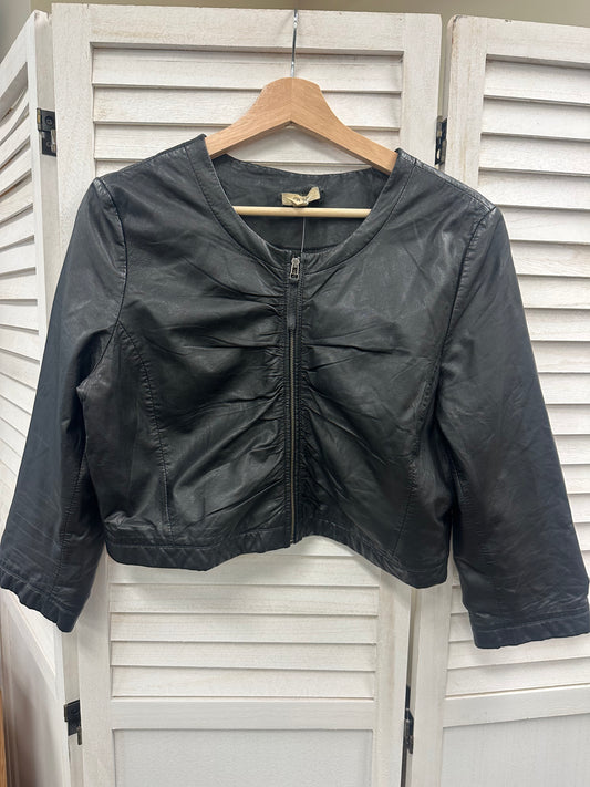 Vintage Cropped Leather Jacket