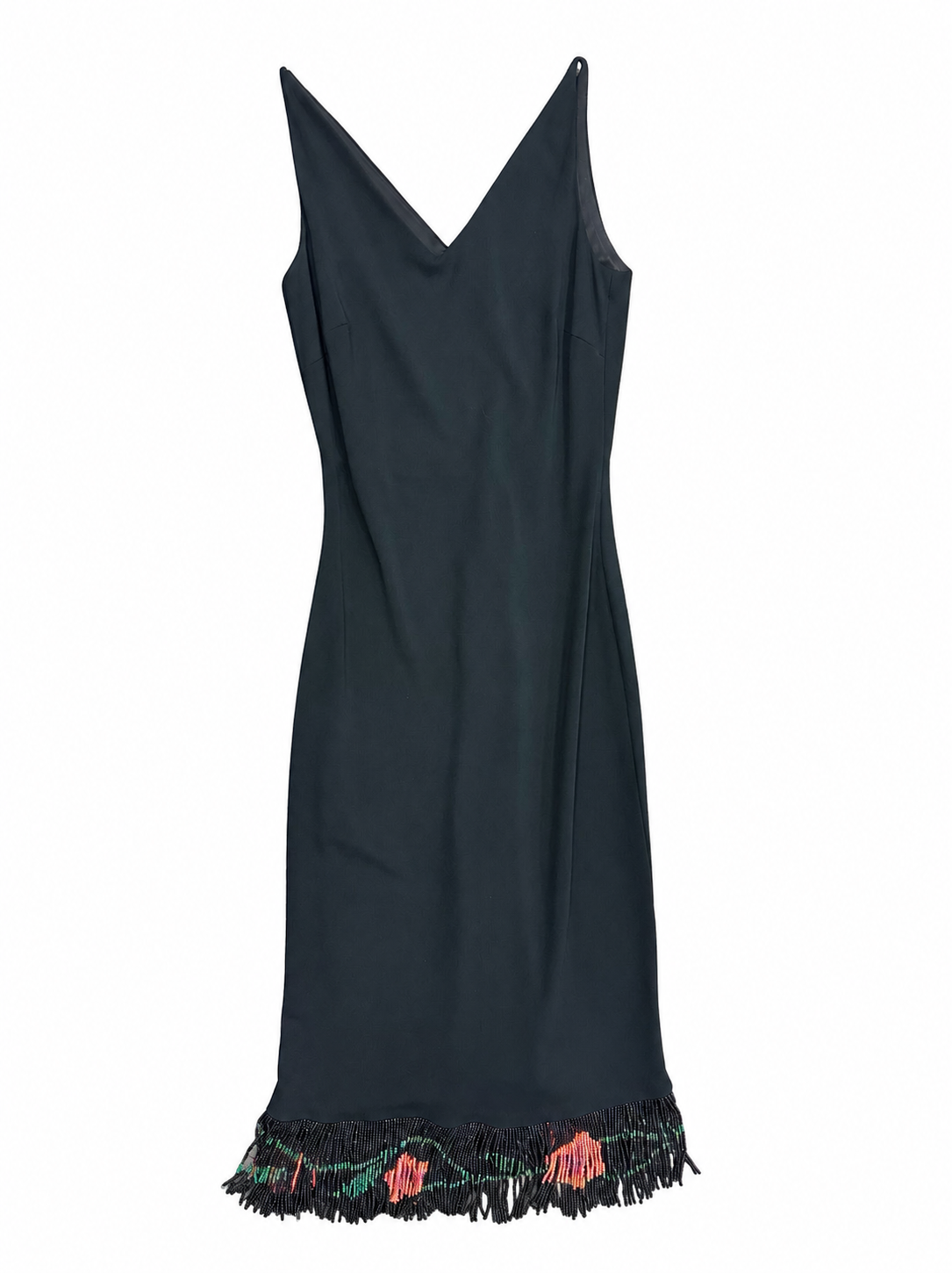 Vintage Cocktail Dress with Beaded Trim
