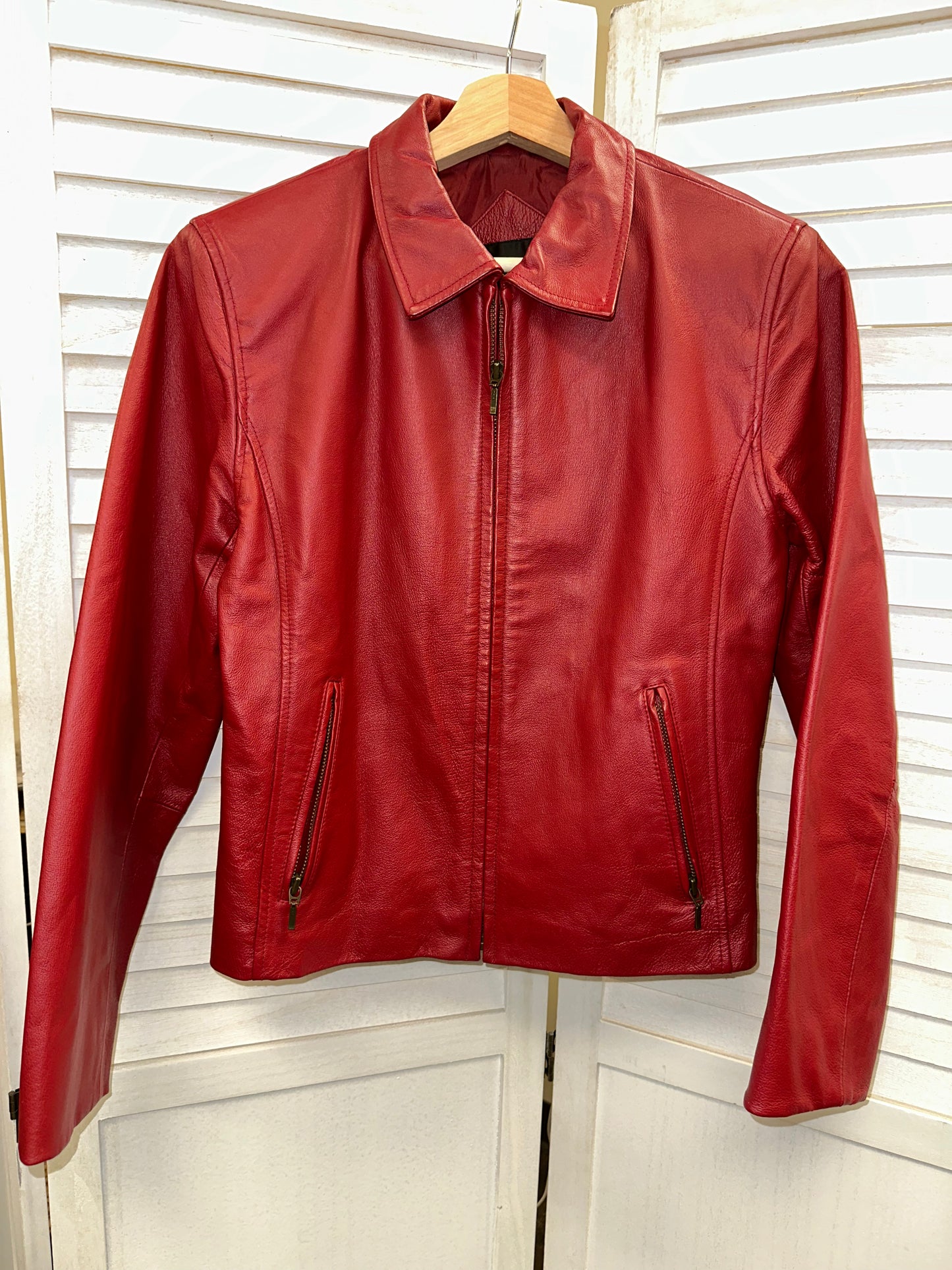 Vintage Red Leather Jacket