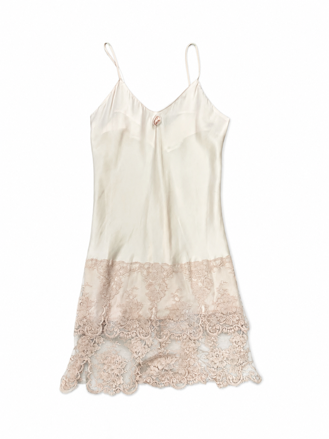 1990s Guy Laroche Lace Slip Dress