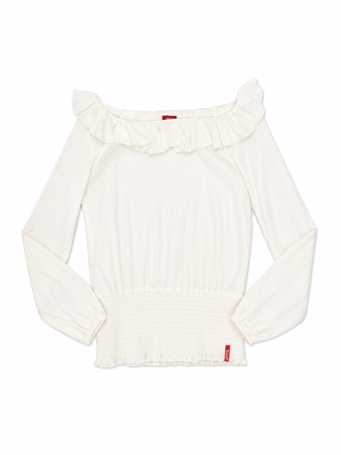 Vintage Y2K Miss Sixty Ruffle Boatneck Blouse