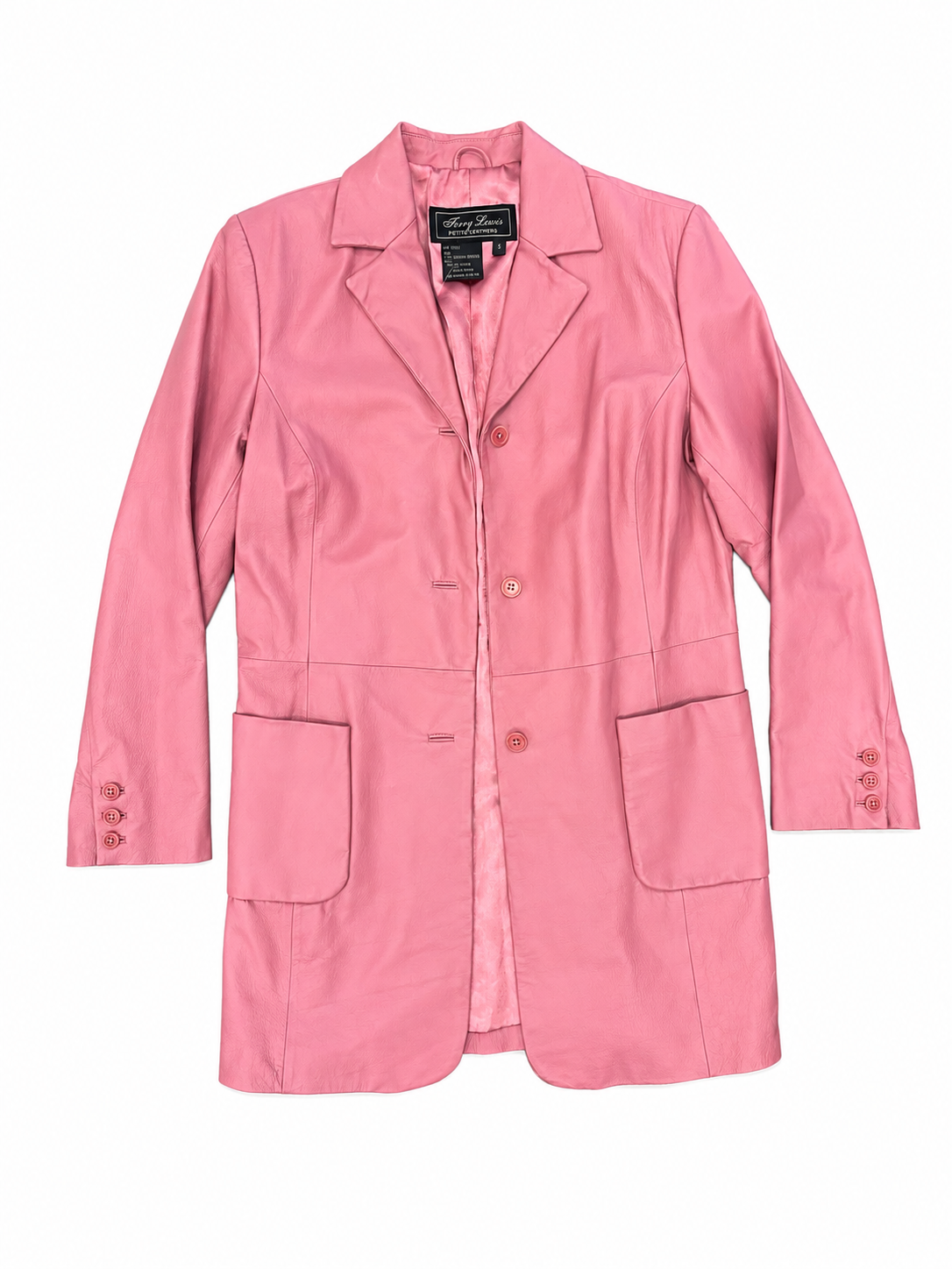 Vintage Pink Leather Trench