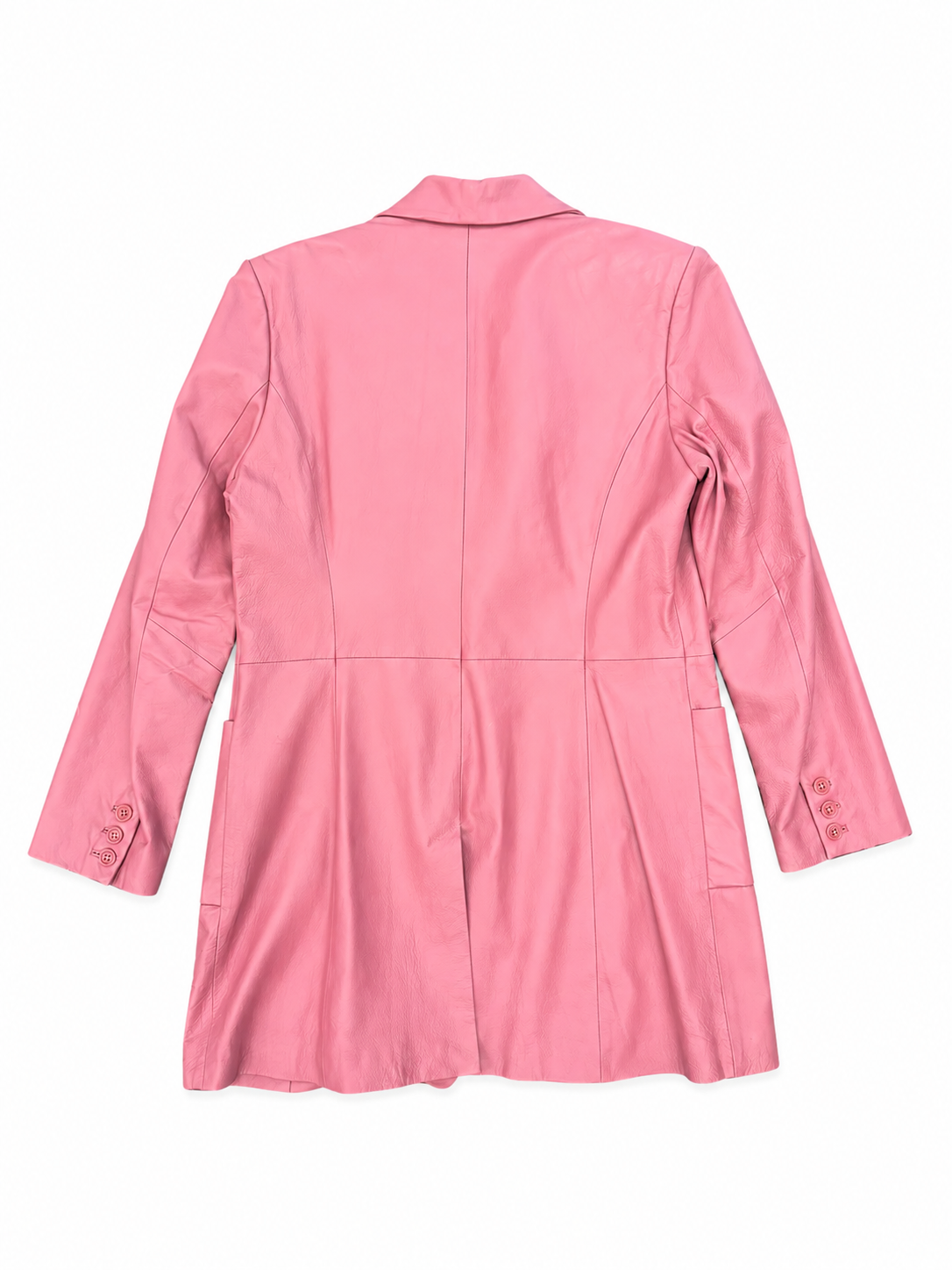 Vintage Pink Leather Trench