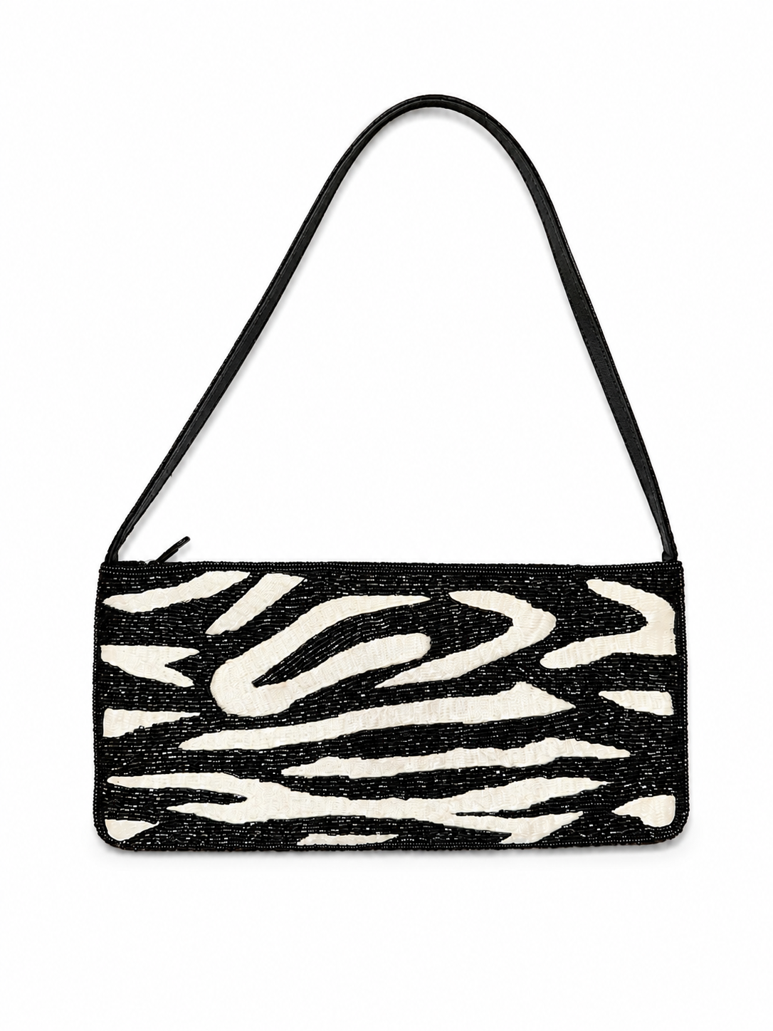 90s Zebra Beaded Evening Bag
