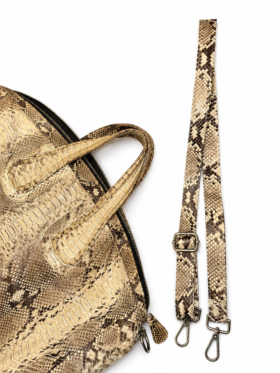 Vintage Genuine Python Tote