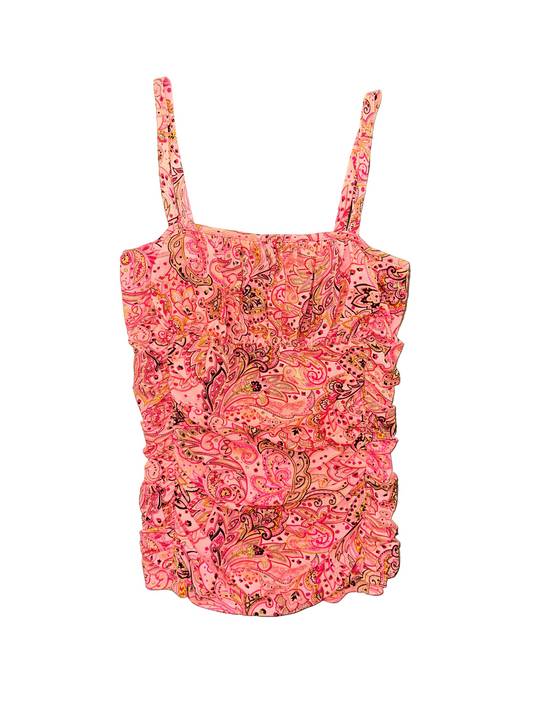 Vintage Pink Paisley Tank Top