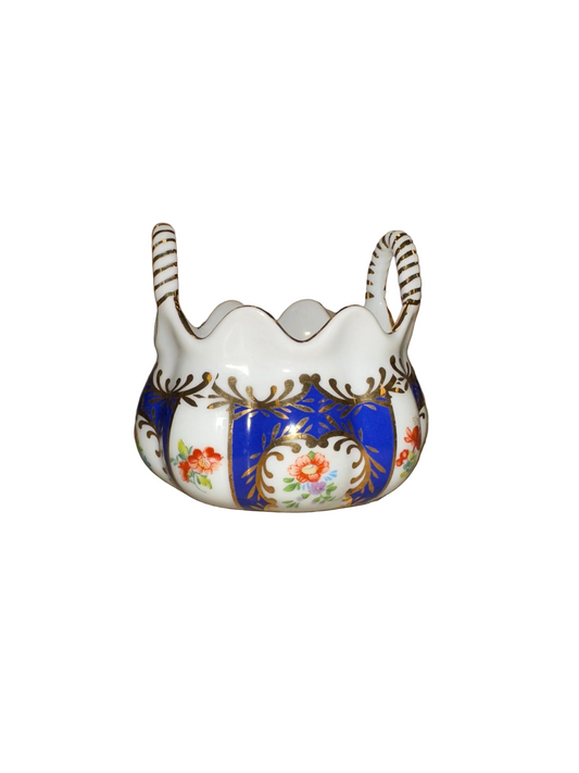 Antique Porcelain Trinket Basket