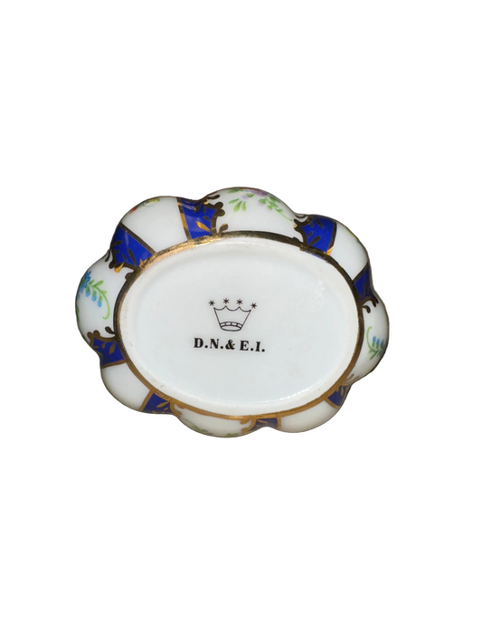 Antique Porcelain Trinket Basket