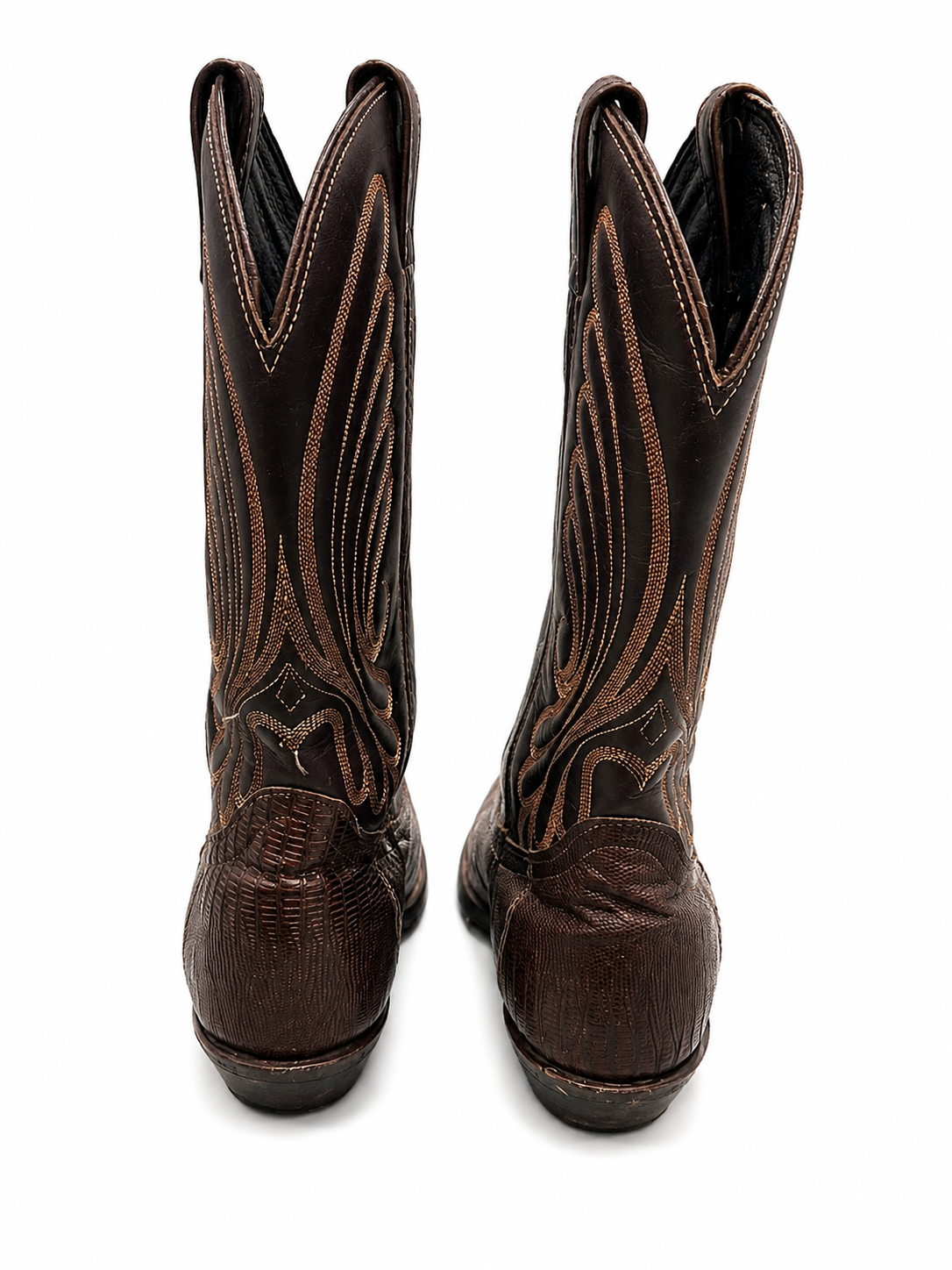 Vintage Chocolate Brown Cowboy Boots