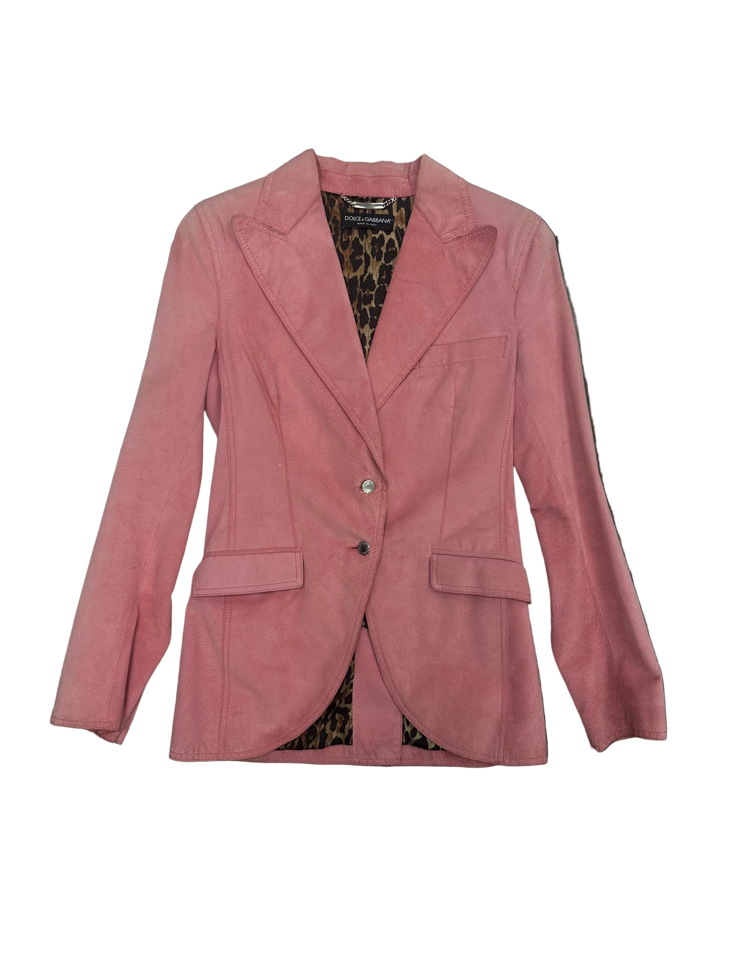Vintage Dolce & Gabbana Pink Suede Jacket