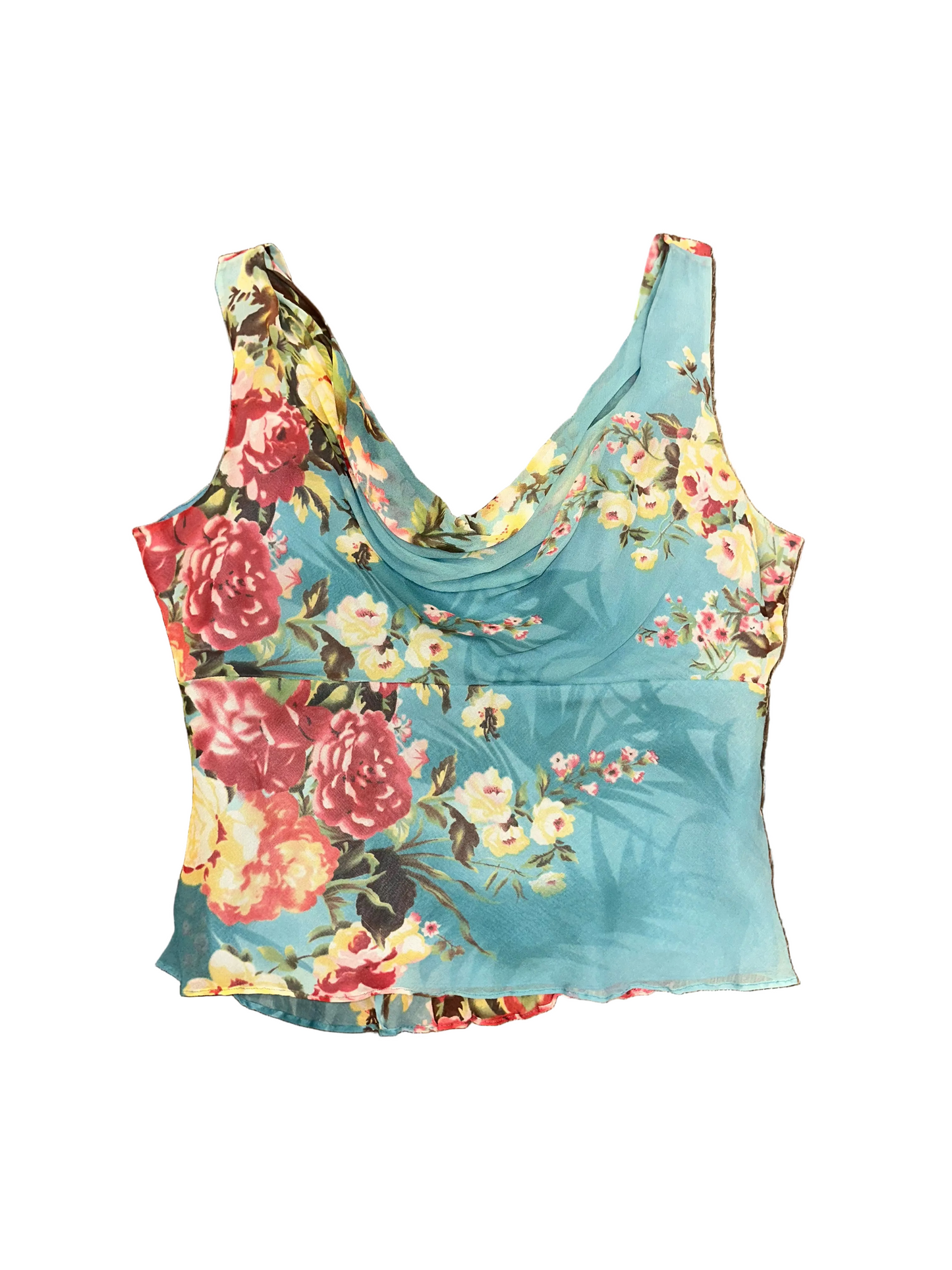 Vintage Silk Floral Tank Top