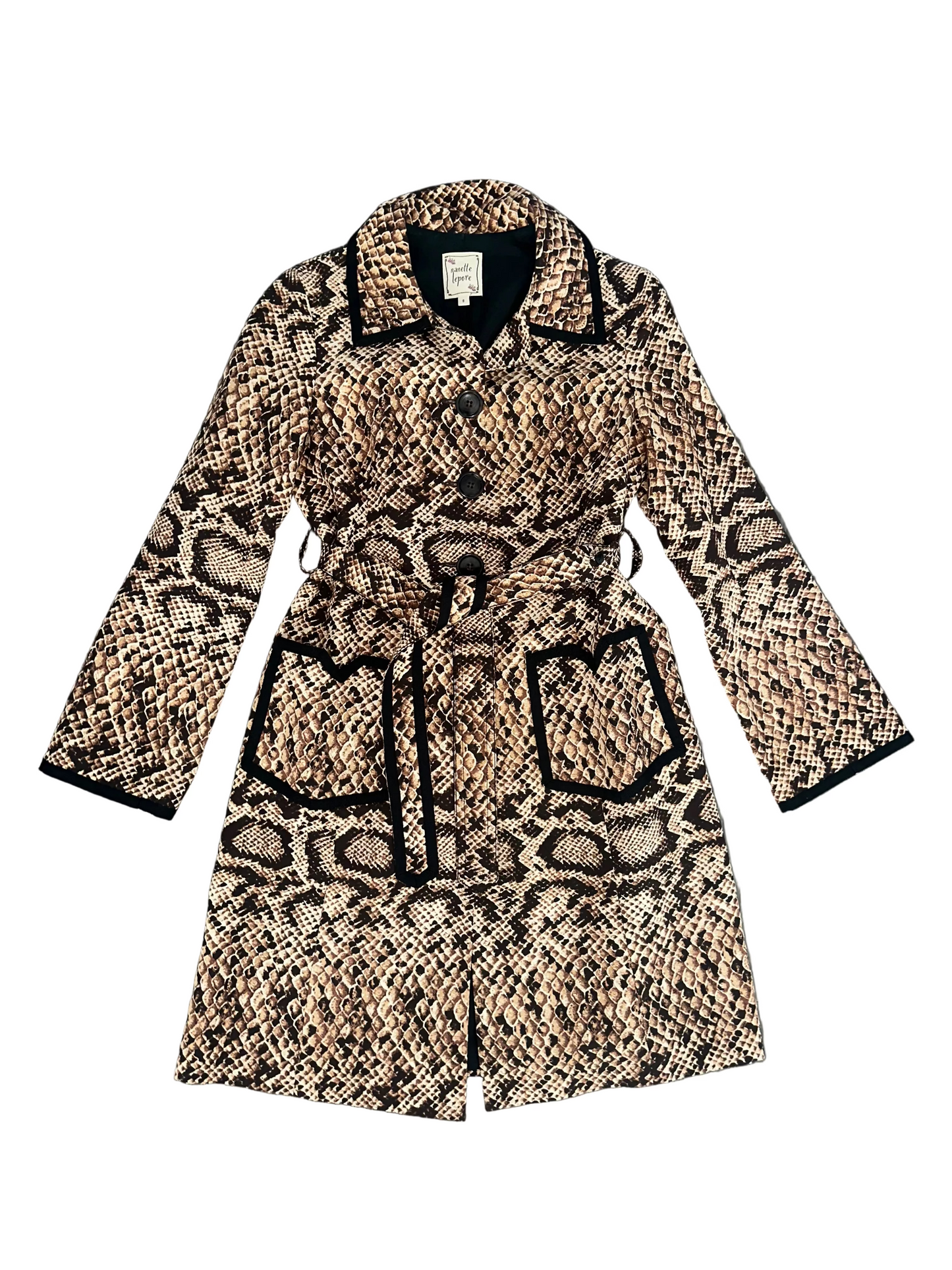 Vintage Snakeskin Trench Coat
