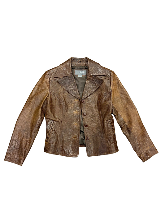 Vintage Brown Leather Jacket