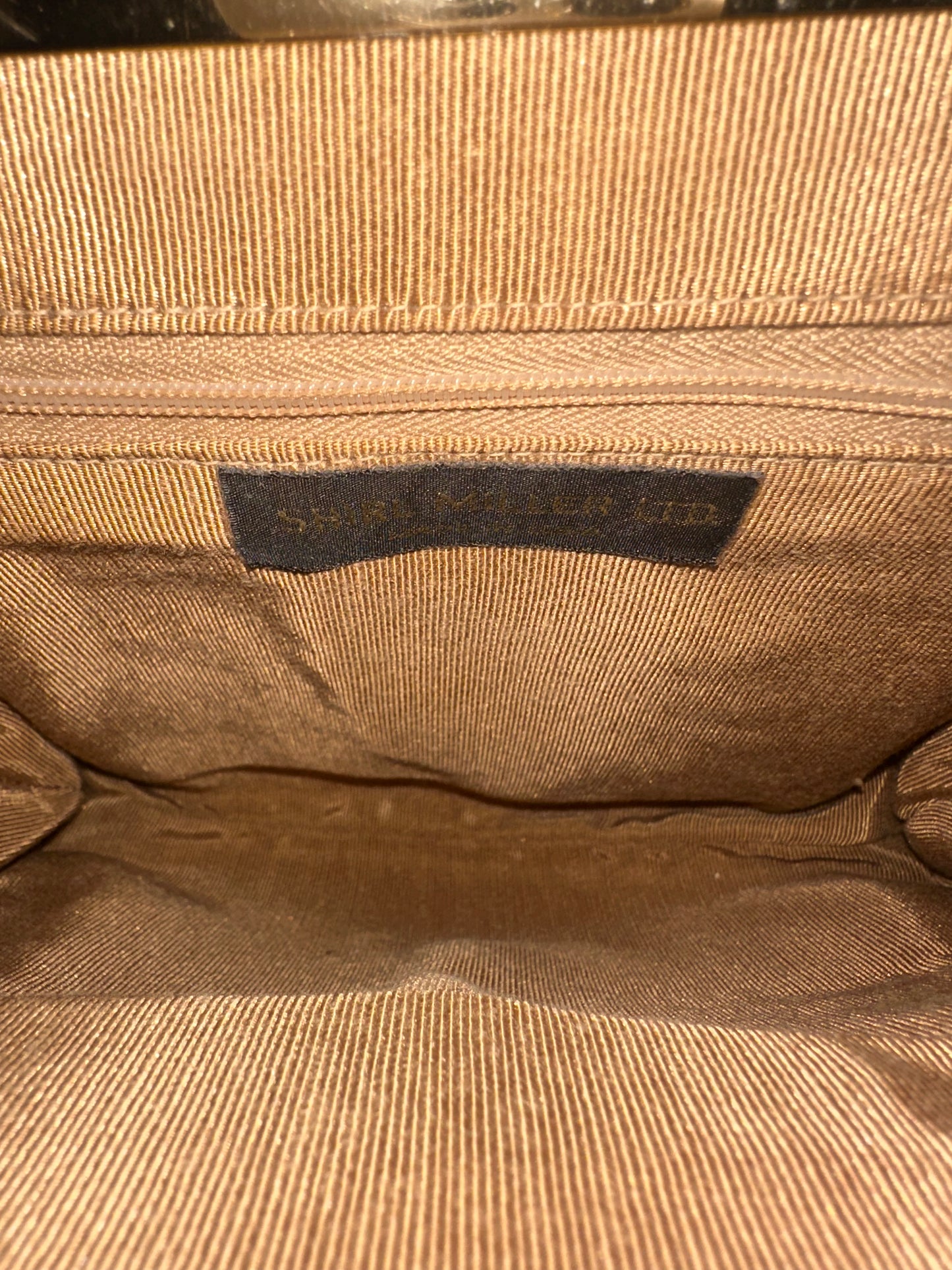 Vintage Leather Snakeskin Kiss Lock Purse