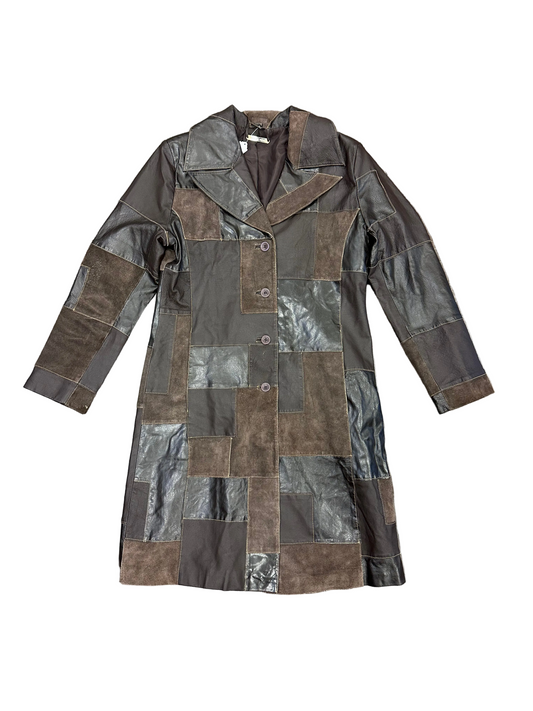 Vintage Patchwork Leather Jacket